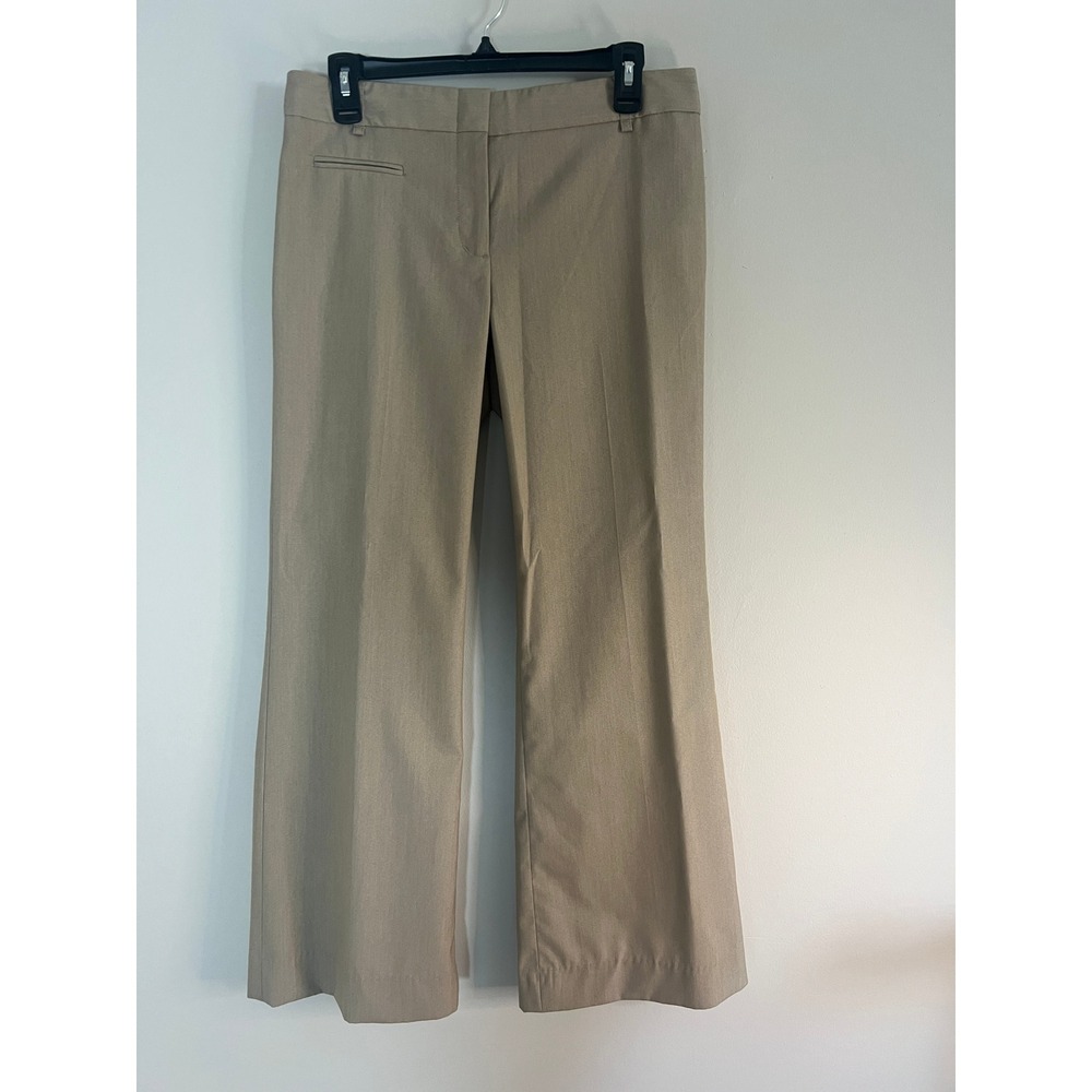 BCBGMAXAZRIA Tan Khaki Wide Leg Dress Pants Trousers 06 Professional Office Wear